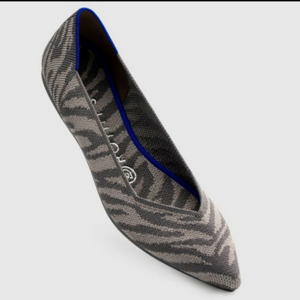 🌞 ROTHY'S THE POINT ZEBRA Women's Pointy Toe SHOES 🌞